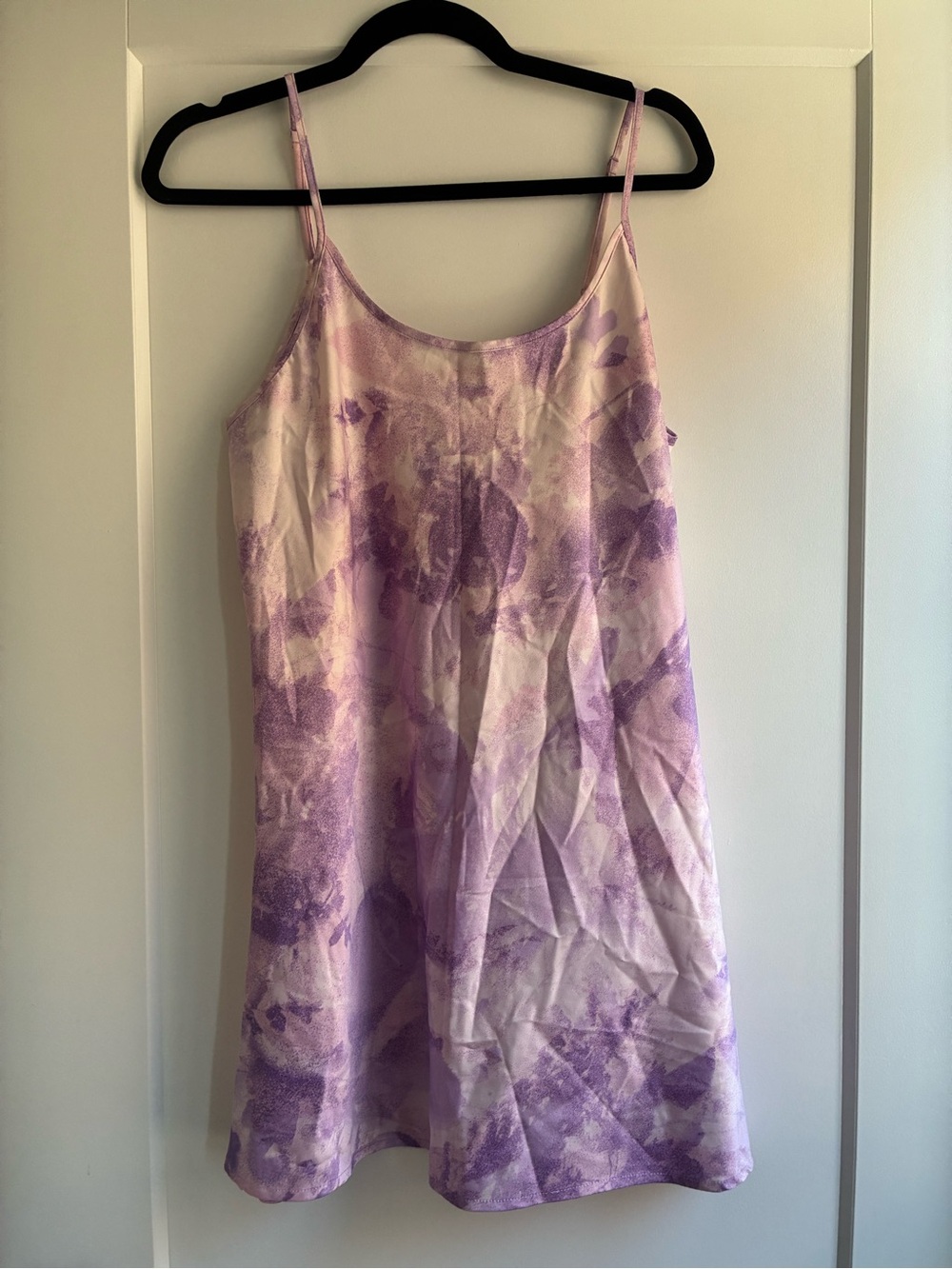 Nordstrom Lavender Floral Slip Chemise with Adjustable Straps